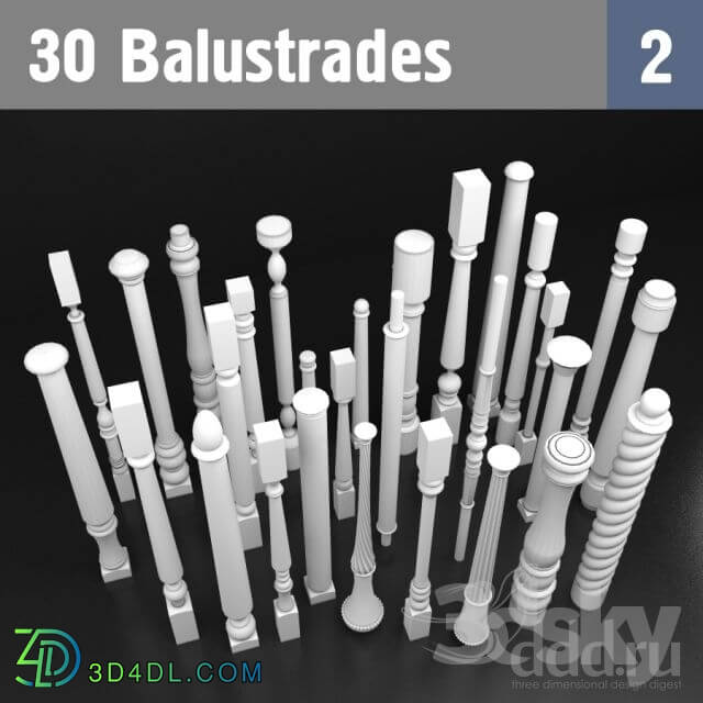 Staircase - Balustrades pack 2