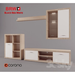 Wardrobe _ Display cabinets - The furniture in the living room of the Shark BRW 