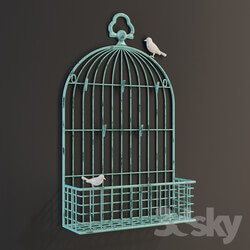 Other decorative objects - GRAMERCY HOME - METAL BIRDCAGE CARD 1_0248 