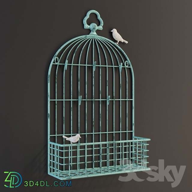 Other decorative objects - GRAMERCY HOME - METAL BIRDCAGE CARD 1_0248