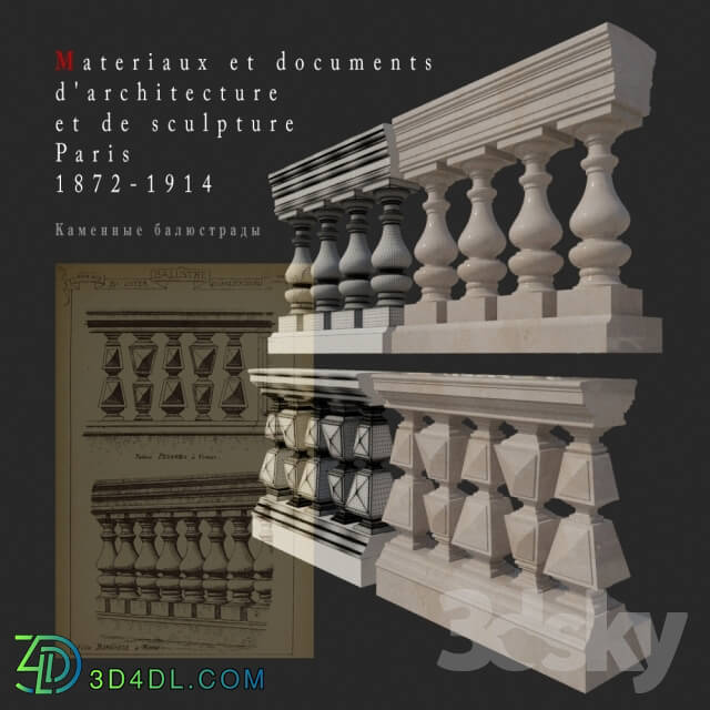 Decorative plaster - Stone balustrade 4