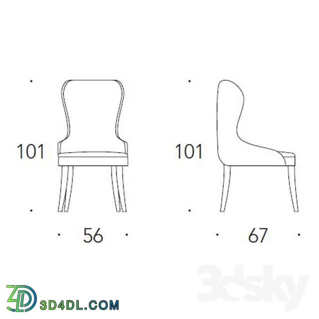 Chair - chair Charme_ Lumiere collection by Formenti