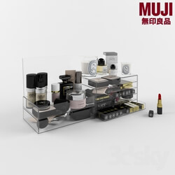Beauty salon - Set of cosmetics_ MUJI drawers 
