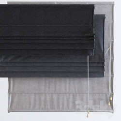 Curtain - Roman blinds wide 