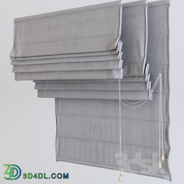 Curtain - Roman blinds wide