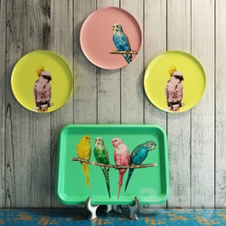 Tableware - H _amp_ M home decor.Podnos and dishes. 