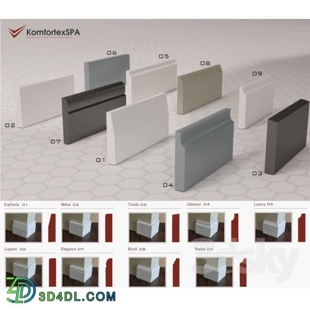 Decorative plaster - Skirting komfortexspa - modern