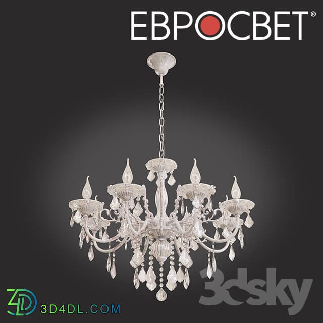 Ceiling light - Chandelier with tinted crystal Eurosvet 3281_8 Elisha