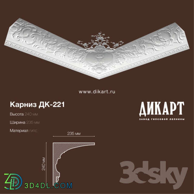 Decorative plaster - DK-221V_240x235mm