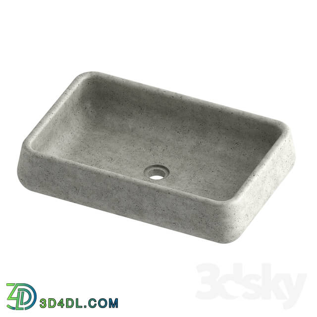 Wash basin - Rounded concrete sink