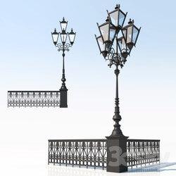 Other architectural elements - Lantern with fencing 
