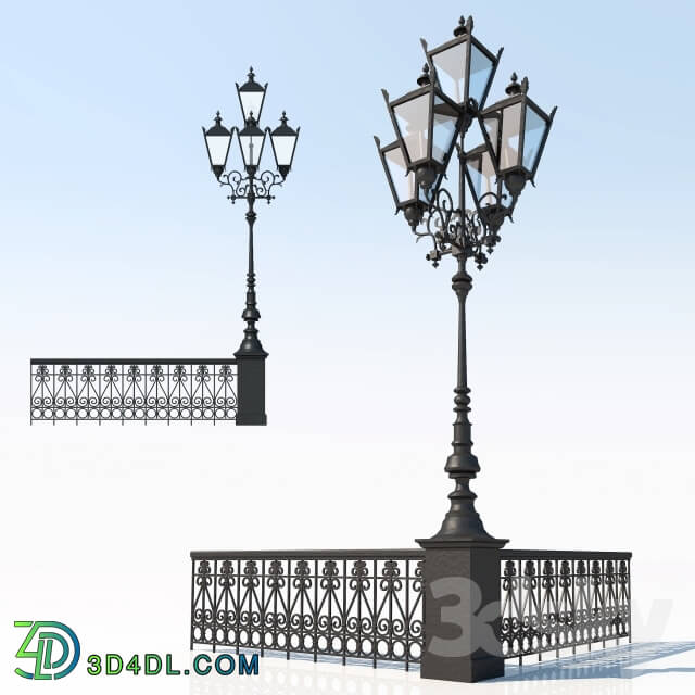 Other architectural elements - Lantern with fencing