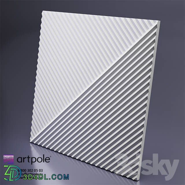 Decorative plaster - Gypsum 3d FIELDS panel from Artpole