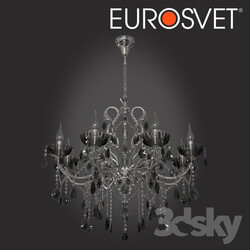 Ceiling light - OM Chandelier with tinted crystal Eurosvet 3108_8 Keira chrome 