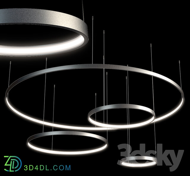 Ceiling light - arrangement of ring fixtures TLRU LUCHERA