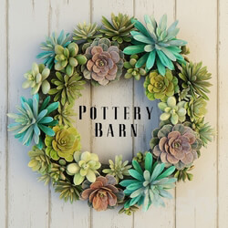Plant - Pottery Barn Succulent Wreath 