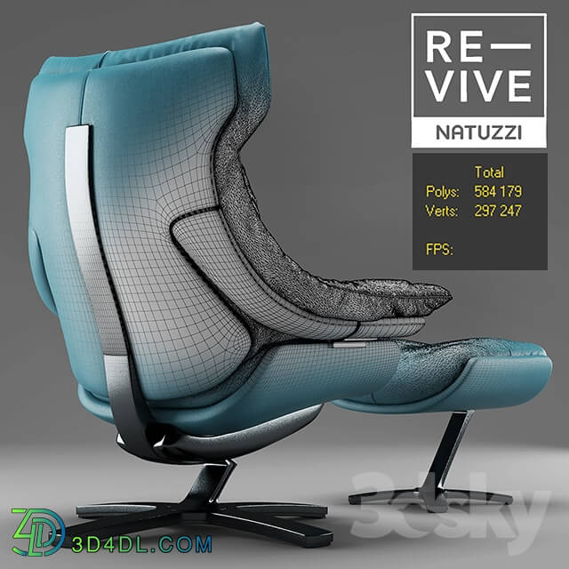 Arm chair - Armchair Re-vive by Natuzzi