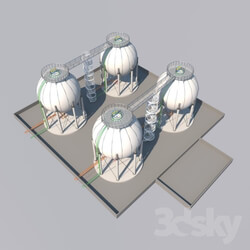 Building - spherical gasholder 