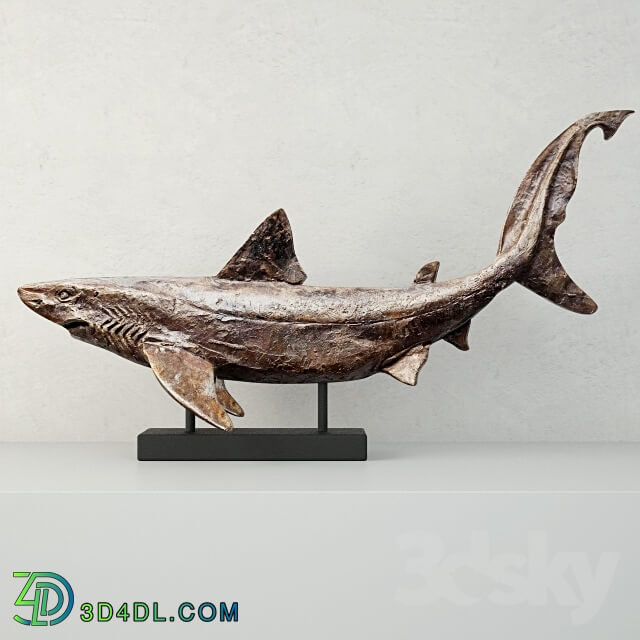 Other decorative objects - Relief of a Swimming Shark
