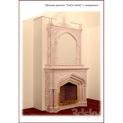 Fireplace - Fireplace _Notre Dam_ Gothic 