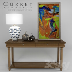 Other decorative objects - Currey _ Company _ Brushstroke Table Lamp With Scene Files 