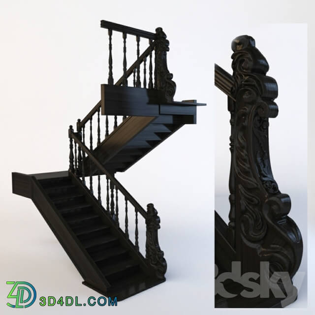 Staircase - Classic Wooden Staircase