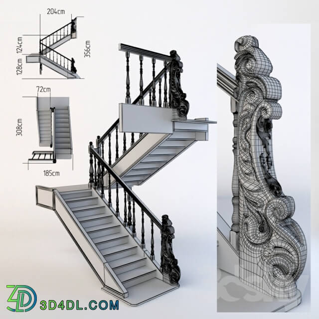 Staircase - Classic Wooden Staircase