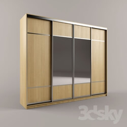 Wardrobe _ Display cabinets - Four wardrobe of particleboard with a mirror. 