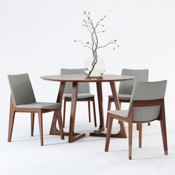 Table _ Chair - Scandinavian Designs Fuchsia Dining Chair _amp_ Cress Round Dining Table 