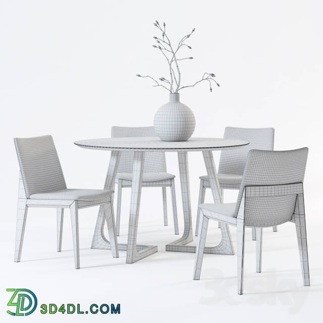 Table _ Chair - Scandinavian Designs Fuchsia Dining Chair _amp_ Cress Round Dining Table