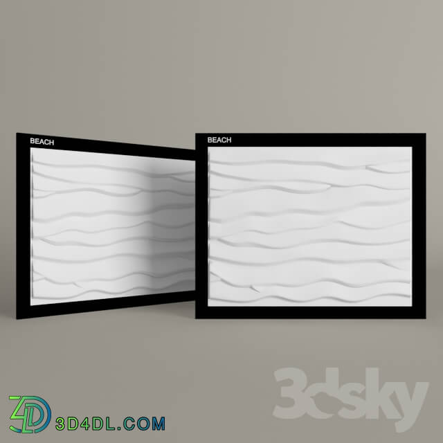 3D panel - Beach 3D panel _bamboo_