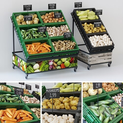 Shop - Racks with vegetables 