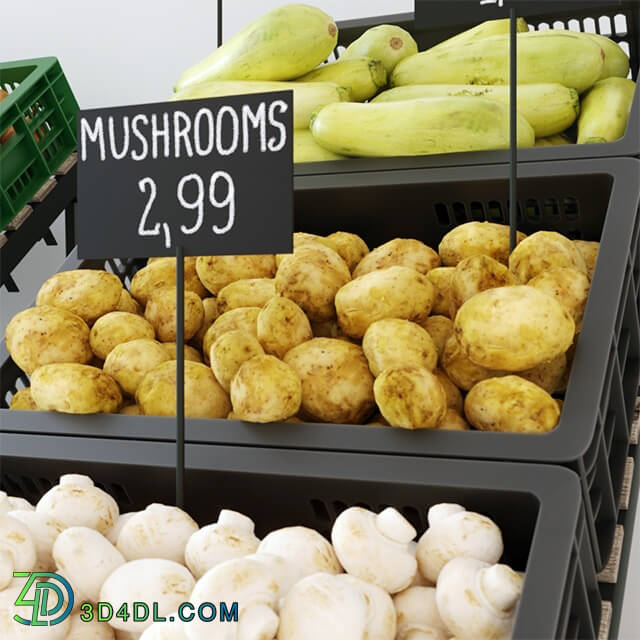 Shop - Racks with vegetables