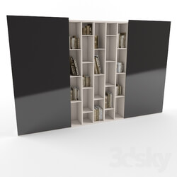 Wardrobe _ Display cabinets - Sliding bookcase. 