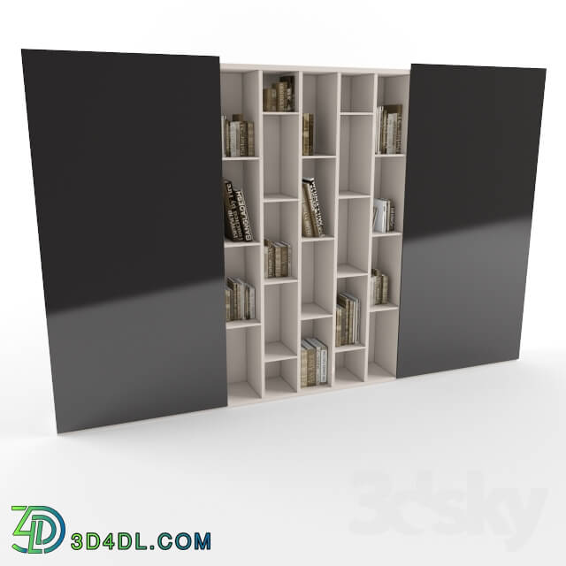 Wardrobe _ Display cabinets - Sliding bookcase.