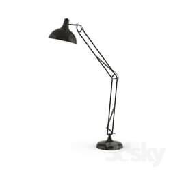 Floor lamp - 94698 Floor lamp BORGILLIO_ 1X60W _E27__ base Ø340_ H1900_ steel_ black 