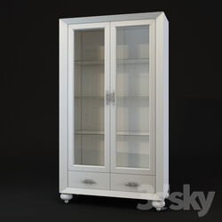 Wardrobe _ Display cabinets - OM Showcase with two swinging glass doors FratelliBarri PALERMO in white glossy finish_ FB.DC.PL.72 