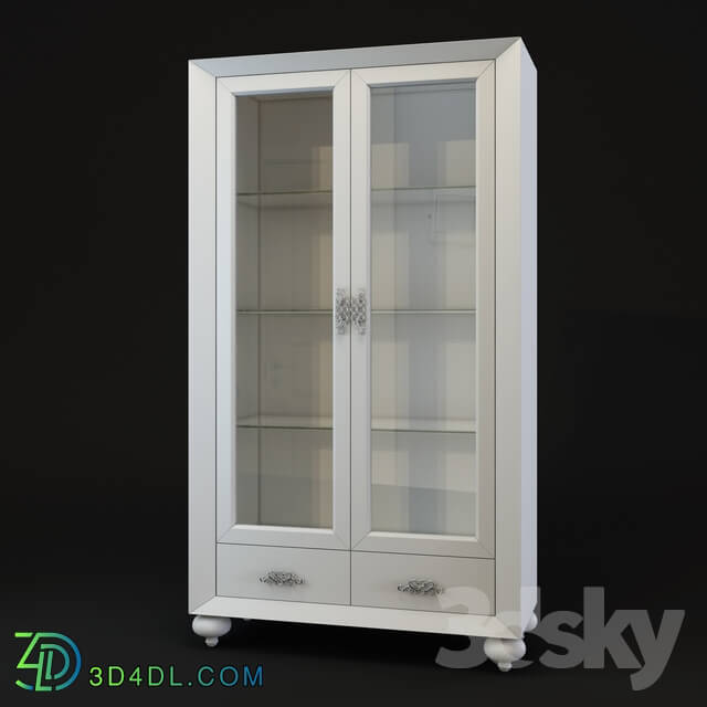 Wardrobe _ Display cabinets - OM Showcase with two swinging glass doors FratelliBarri PALERMO in white glossy finish_ FB.DC.PL.72