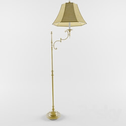 Floor lamp - Antiqued Solid brass lamp 5169 