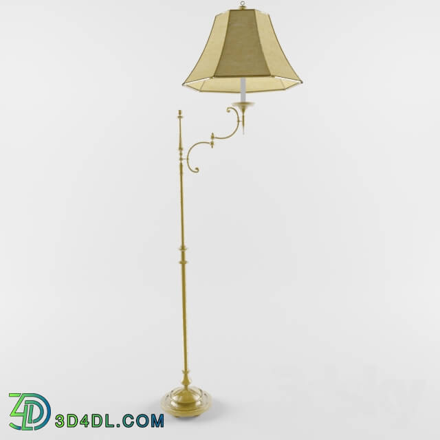 Floor lamp - Antiqued Solid brass lamp 5169