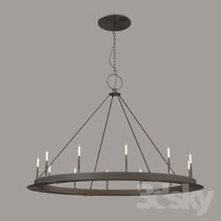 Ceiling light - minimalist iron ring chandelier 