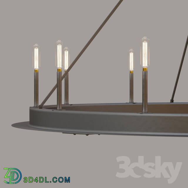 Ceiling light - minimalist iron ring chandelier