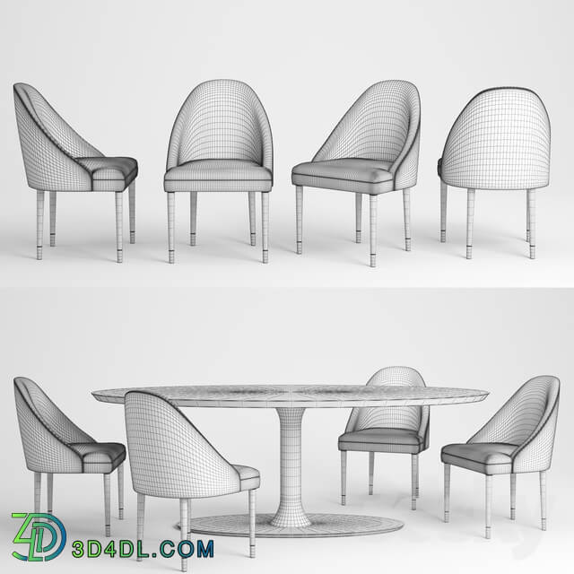 Table _ Chair - Estoril Chair _ Egg Dining Table