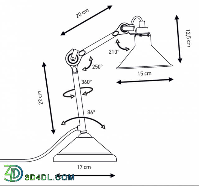 Table lamp - Table light n02 _quot_La Lampe GRAS_quot_