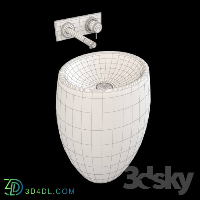 Wash basin - Scarabeo Moai 8603