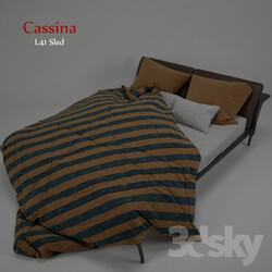 Bed - Factory Cassina. Bed L41 Sled. 