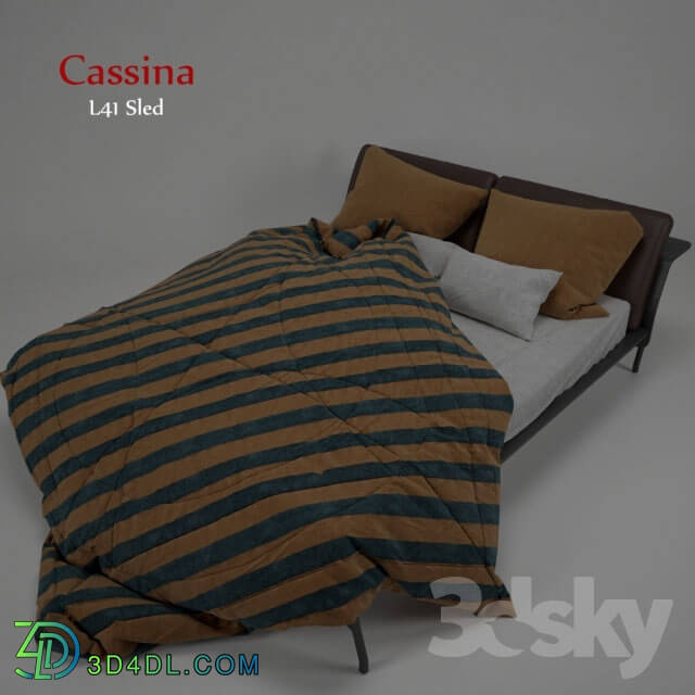 Bed - Factory Cassina. Bed L41 Sled.