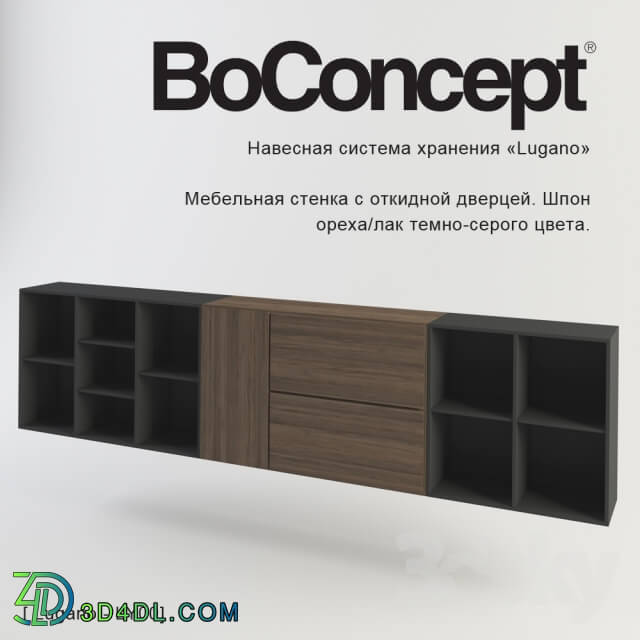 Sideboard _ Chest of drawer - Curtain wall unit BoConcept _quot_Lugano_quot_