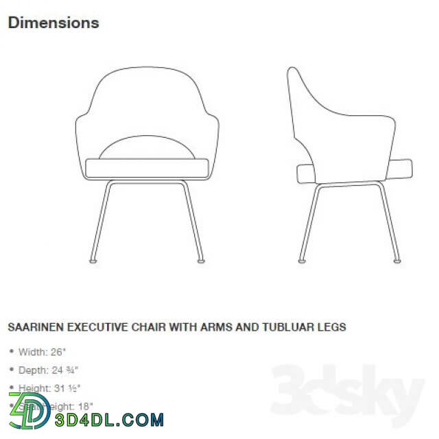 Arm chair - Saarinen Executive Arm Chair