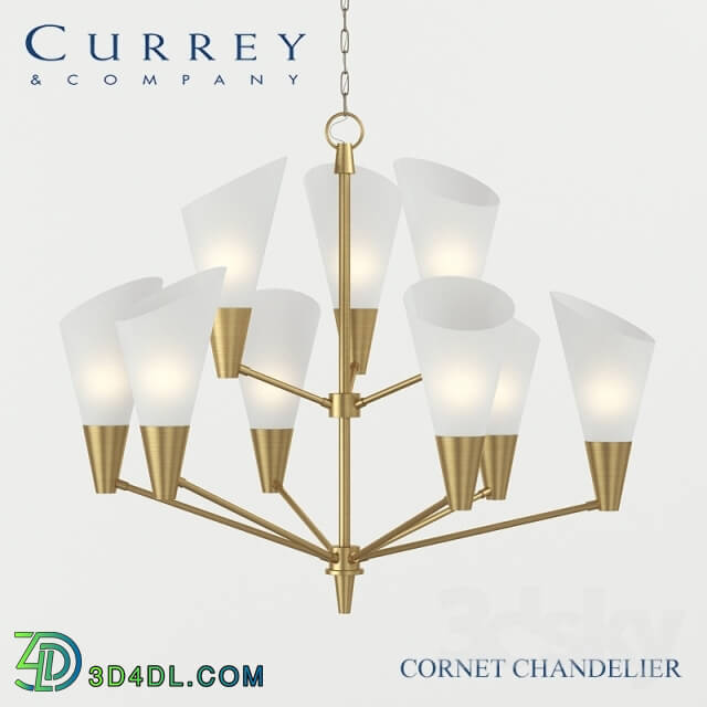 Ceiling light - Chandelier Currey _amp_ Company Cornet Chandelier